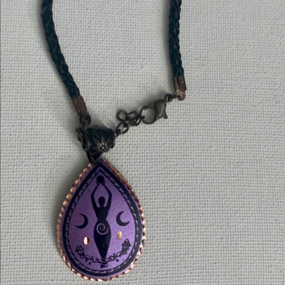 Wicca purple goddess Charm